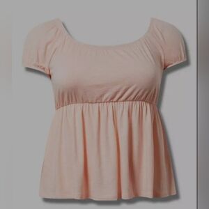 Torrid 00 Womens Peach Top BNWT
